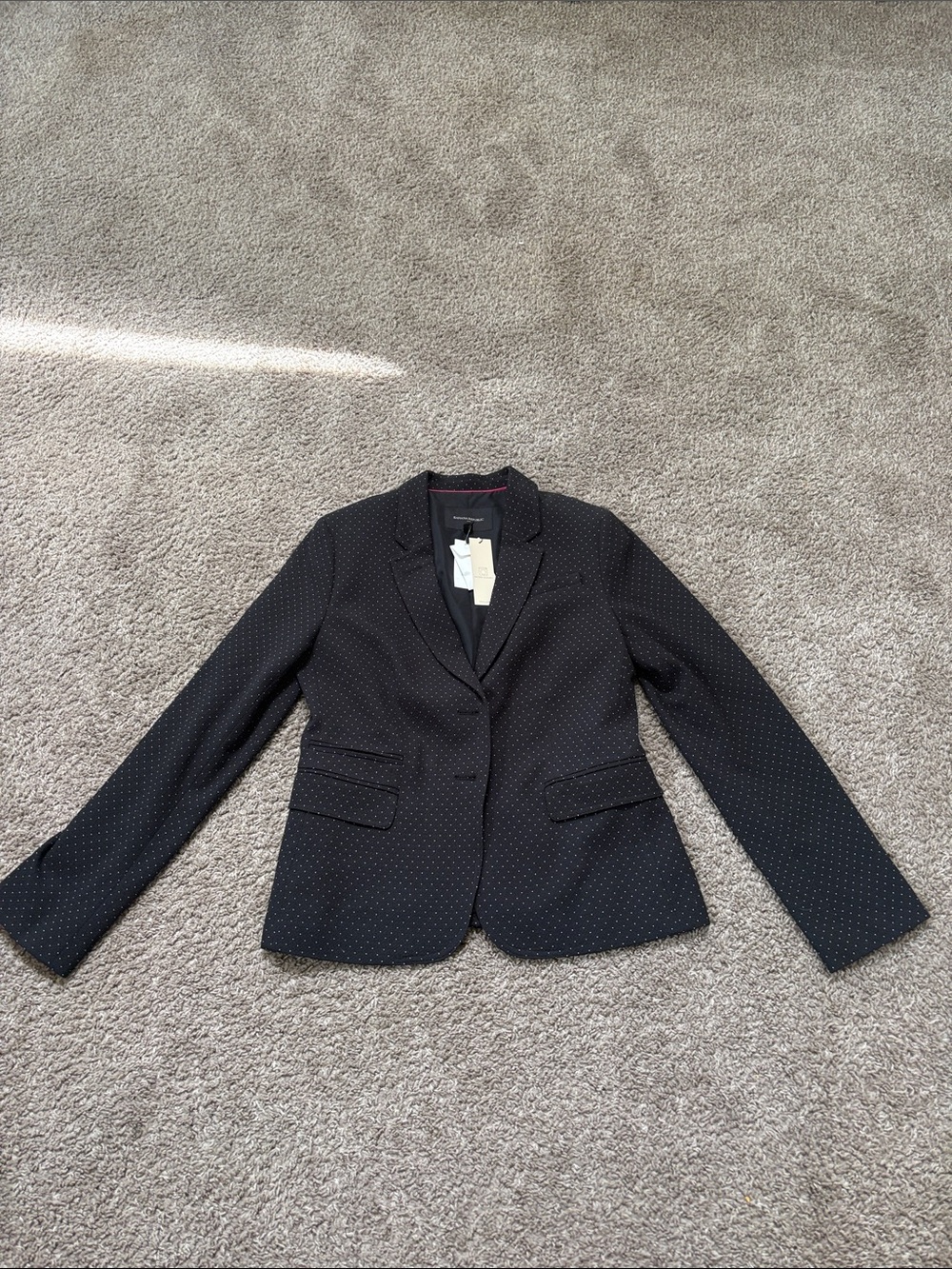 Banana Republic Navy Polka Dot Blazer